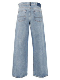 Golden Goose Men Boyfriend Jeans In Stone Washed Light Blue Denim