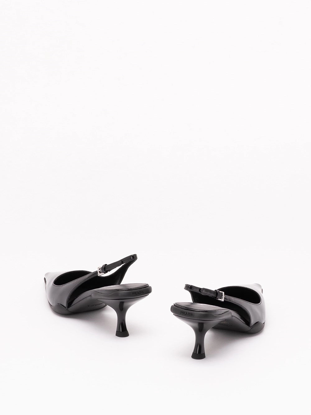 Prada Women Brushed Leather Slingback Pumps