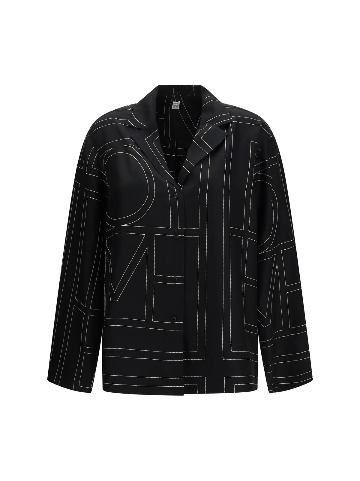 TOTEME Toteme Women Silk Shirt With All-Over Monogram