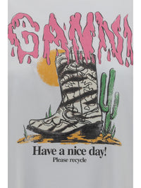 GANNI Ganni Women Western T-Shirt With Cowboy Boots