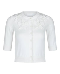 Valentino Valentino Womens Embroidered Cotton Cardigan