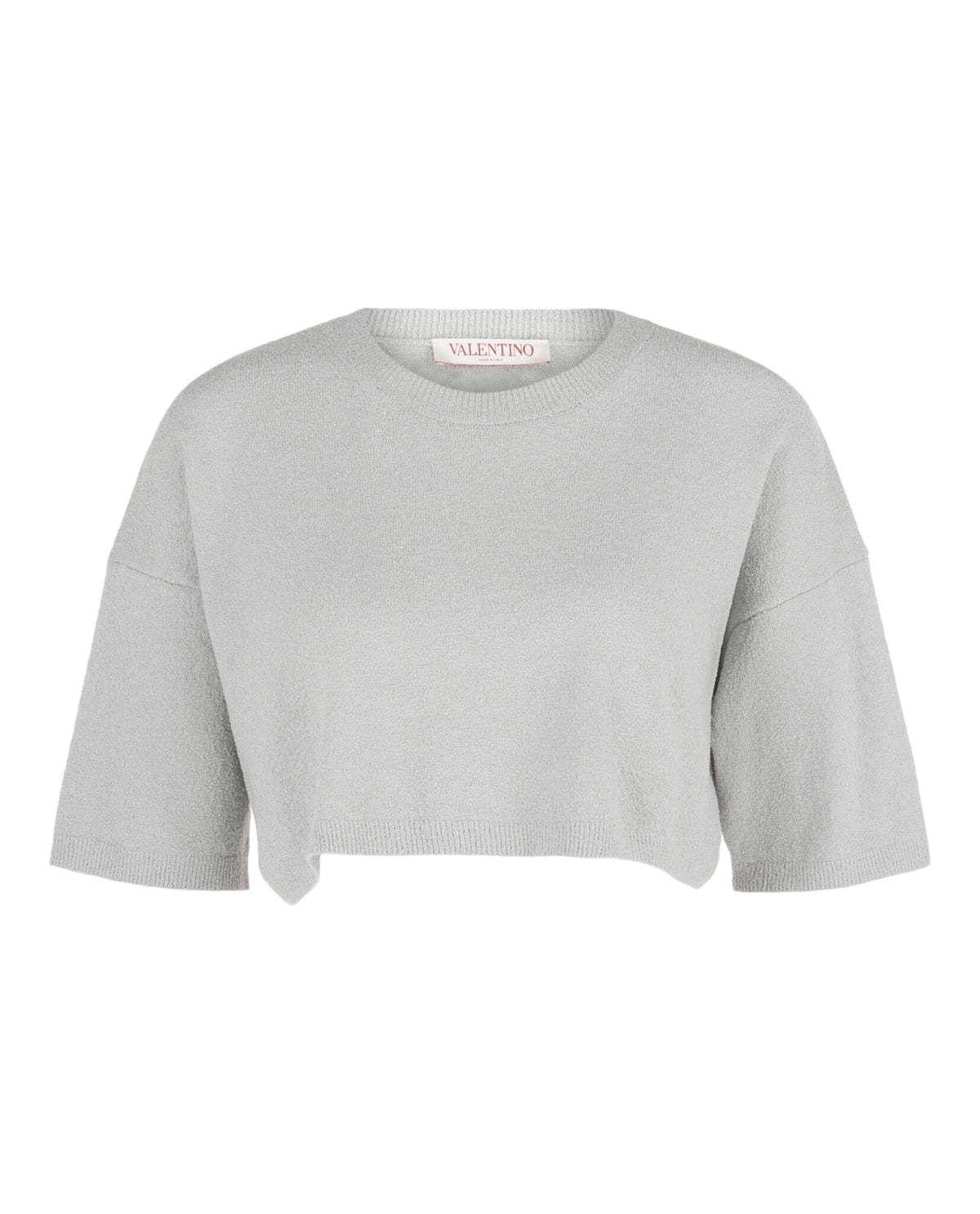 Valentino Womens Cropped Knit Pullover Sweater
