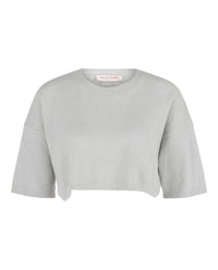 Valentino Womens Cropped Knit Pullover Sweater