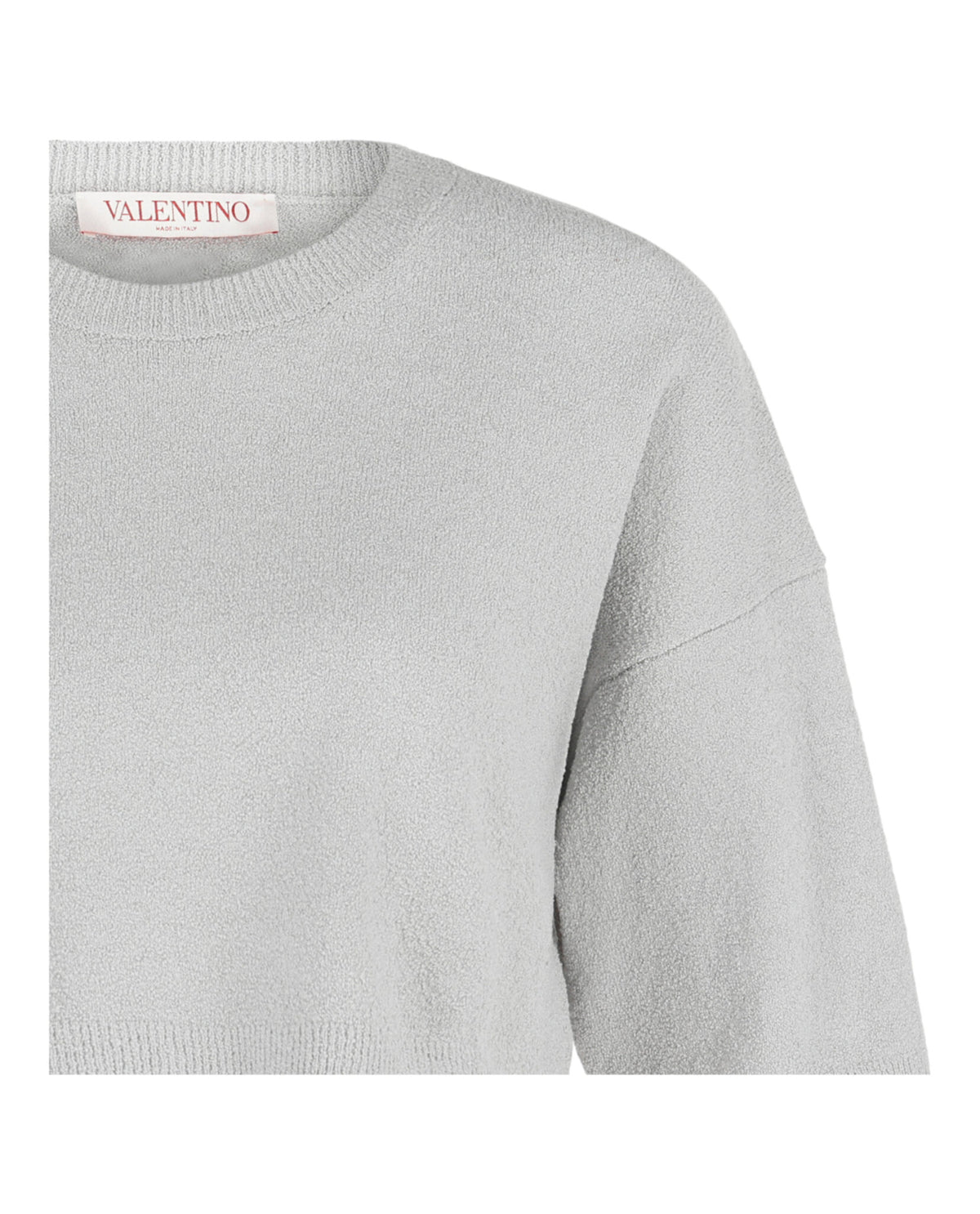 Valentino Womens Cropped Knit Pullover Sweater