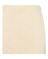 Valentino Womens Linen High-Low Skirt