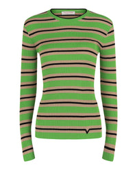 Valentino Womens Striped Ribbed Knit Sweater