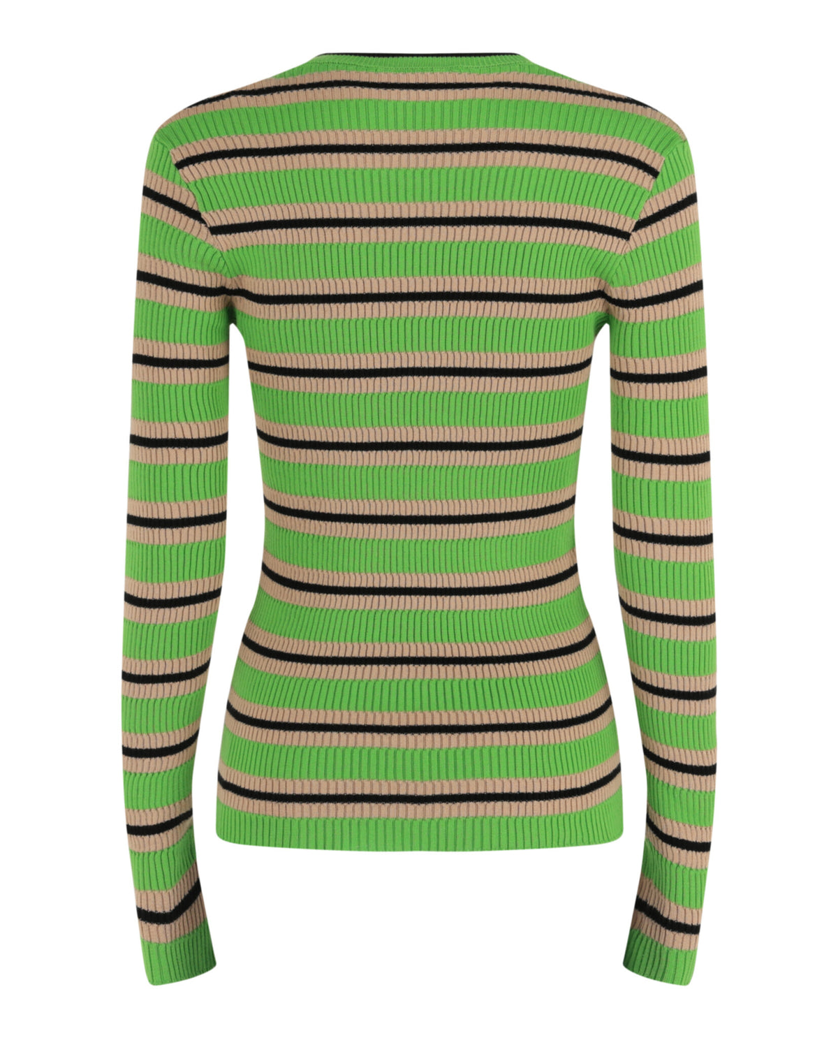Valentino Womens Striped Ribbed Knit Sweater