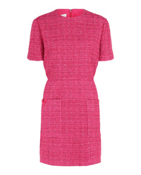 Valentino Womens VLogo Pocket Metallic Tweed Mini Dress