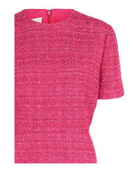 Valentino Womens VLogo Pocket Metallic Tweed Mini Dress
