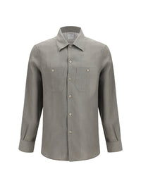 BRUNELLO CUCINELLI Brunello Cucinelli Men Easy-Fit Linen Shirt With Chest Pockets