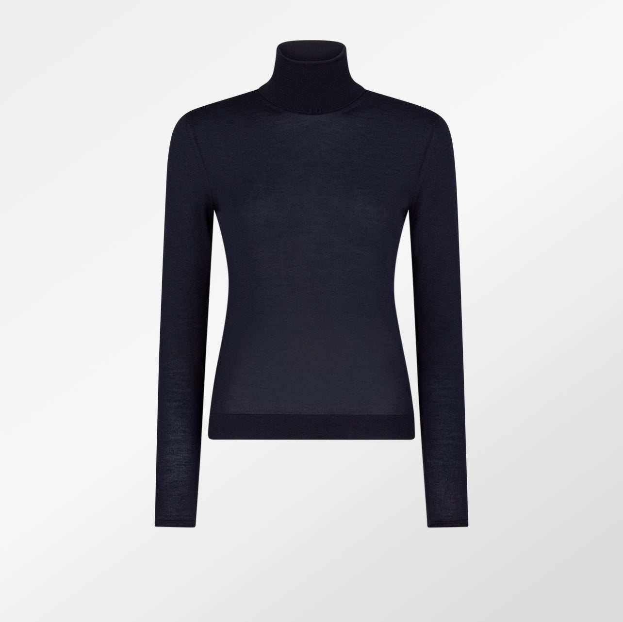 Tom Ford Cashmere-Silk Ribbed Turtleneck In Navy