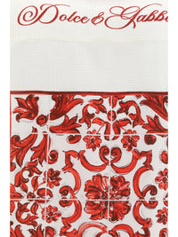 DOLCE & GABBANA Dolce & Gabbana Men Hawaii Shirt In Jacquard Twill With Majolica Print