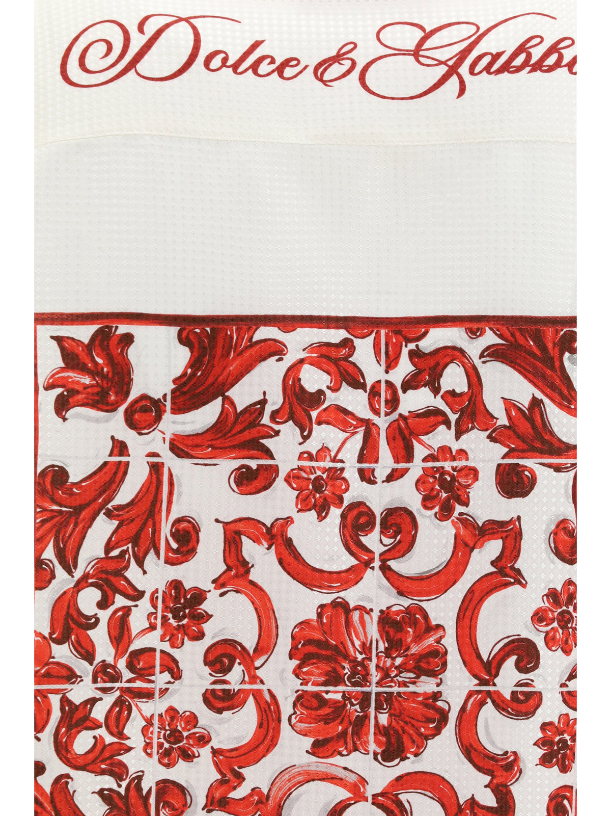 DOLCE & GABBANA Dolce & Gabbana Men Hawaii Shirt In Jacquard Twill With Majolica Print