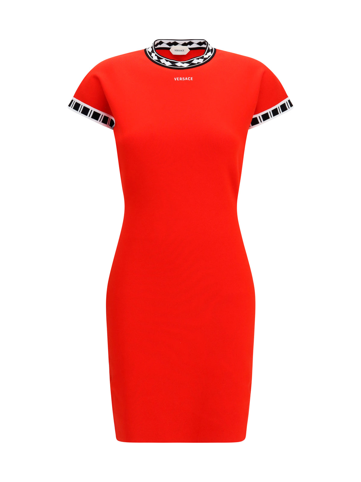 Versace Women Cotton Knit Mini Dress