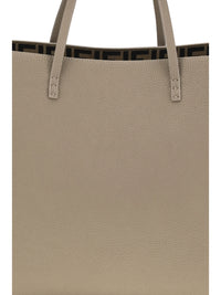 Fendi Women Medium Roll Roman Leather Shopping Bag