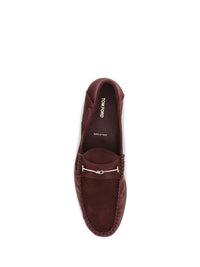 Tom Ford Women Suede Leather T-Strap Loafers
