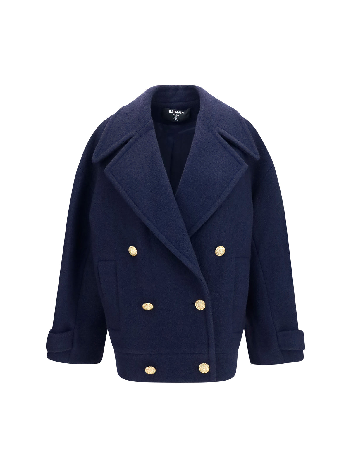 BALMAIN Balmain Women Double-Breasted Wool Coat With Buttons