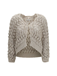 BRUNELLO CUCINELLI Brunello Cucinelli Women Openwork Sequin Cardigan