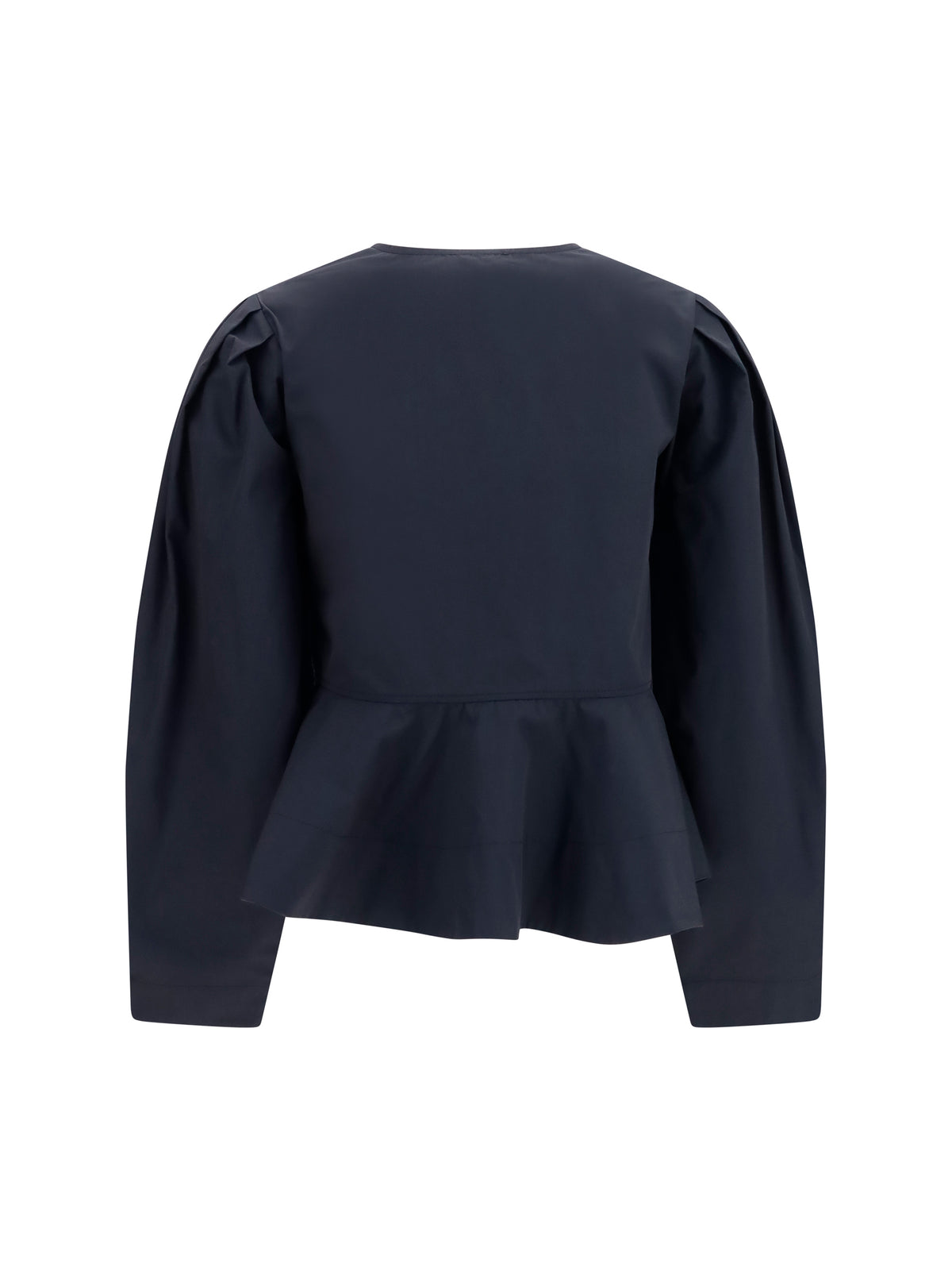 Ganni Women Cotton Poplin Blouse With Bows