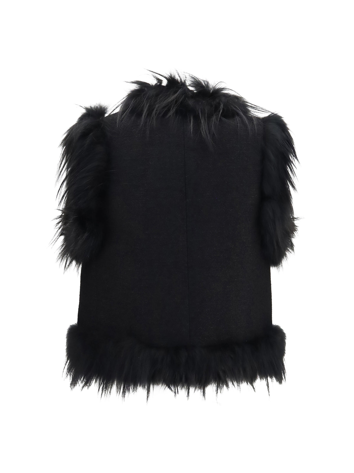 Fendi Women Wool And Fox Fur Gilet