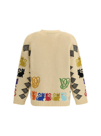 Valentino Men Cardigan With Le Chat De La Maison Jacquard Motif