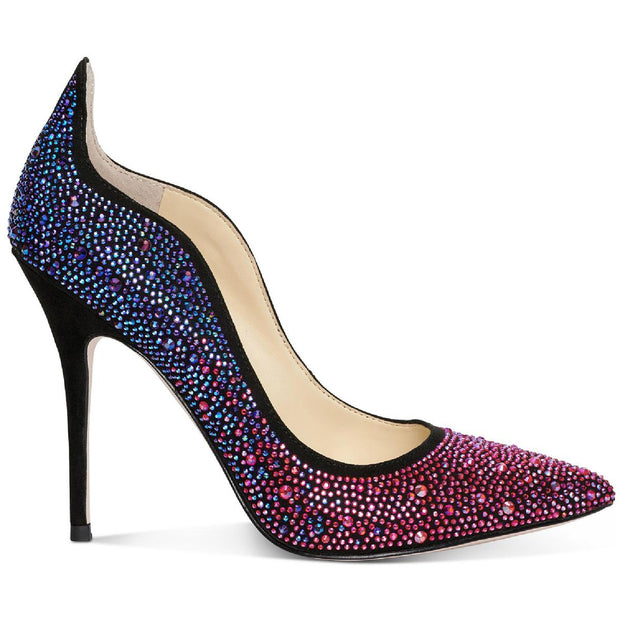 Wayva Womens Rhinestone Pointed Toe Heels