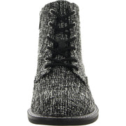 Eileen Womens Ankle Knit Combat & Lace-up Boots