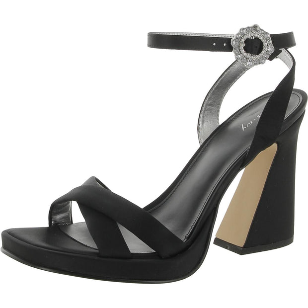 Haidyn Womens Patent Ankle Strap Heels