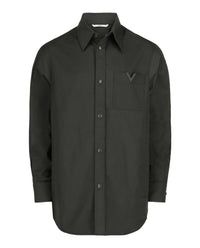 Valentino Valentino Mens V-Detail Button-Up Shirt