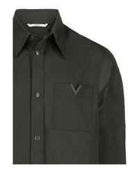 Valentino Valentino Mens V-Detail Button-Up Shirt