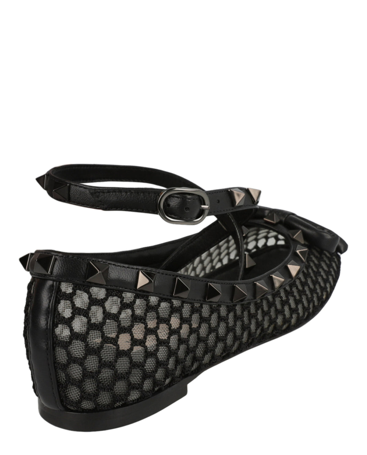 Valentino Valentino Womens Rockstud Mesh Ballet Flats