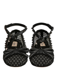 Valentino Valentino Womens Rockstud Mesh Ballet Flats