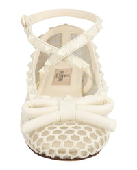 Valentino Womens Rockstud Mesh Ballet Flats