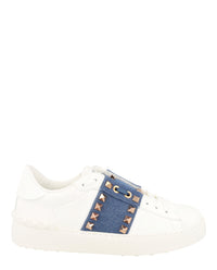 Valentino Valentino Womens Rockstud Untitled Leather Sneakers
