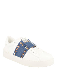 Valentino Valentino Womens Rockstud Untitled Leather Sneakers