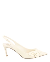 Valentino Valentino Womens Butterfly Applique Slingback Heels
