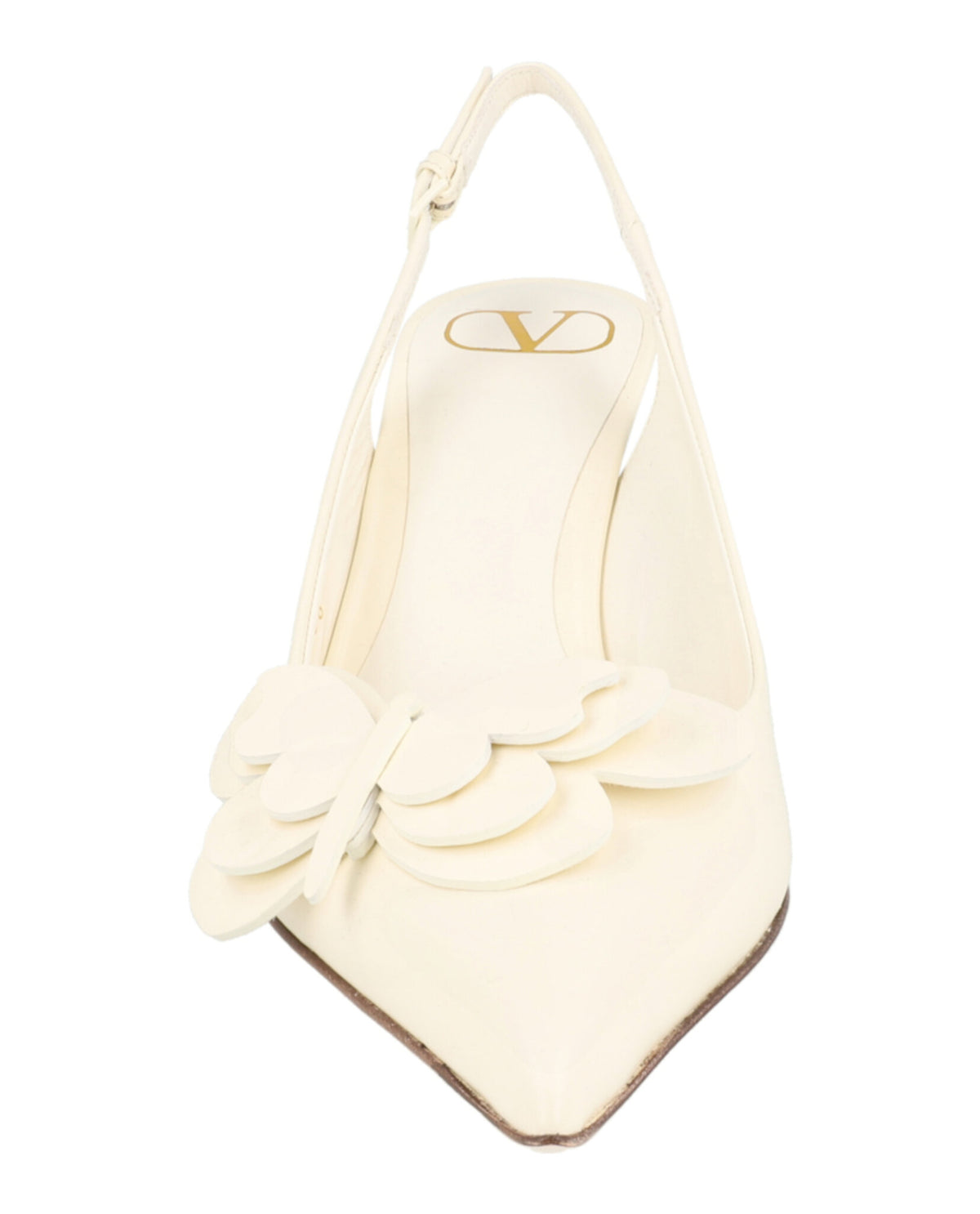 Valentino Valentino Womens Butterfly Applique Slingback Heels