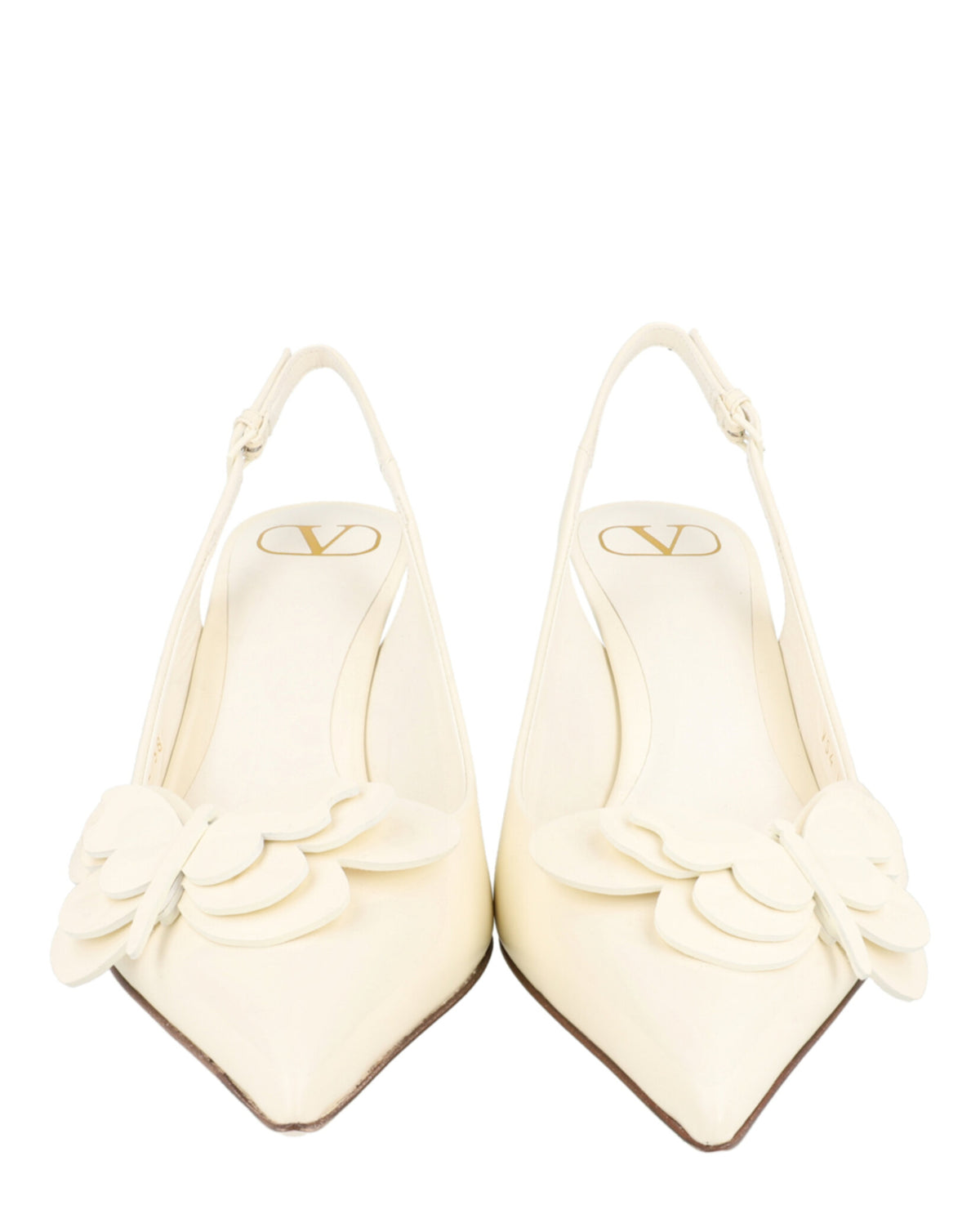 Valentino Valentino Womens Butterfly Applique Slingback Heels