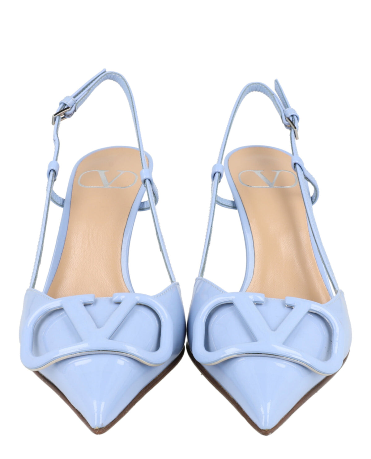 Valentino Womens VLogo Signature Patent Leather Pumps