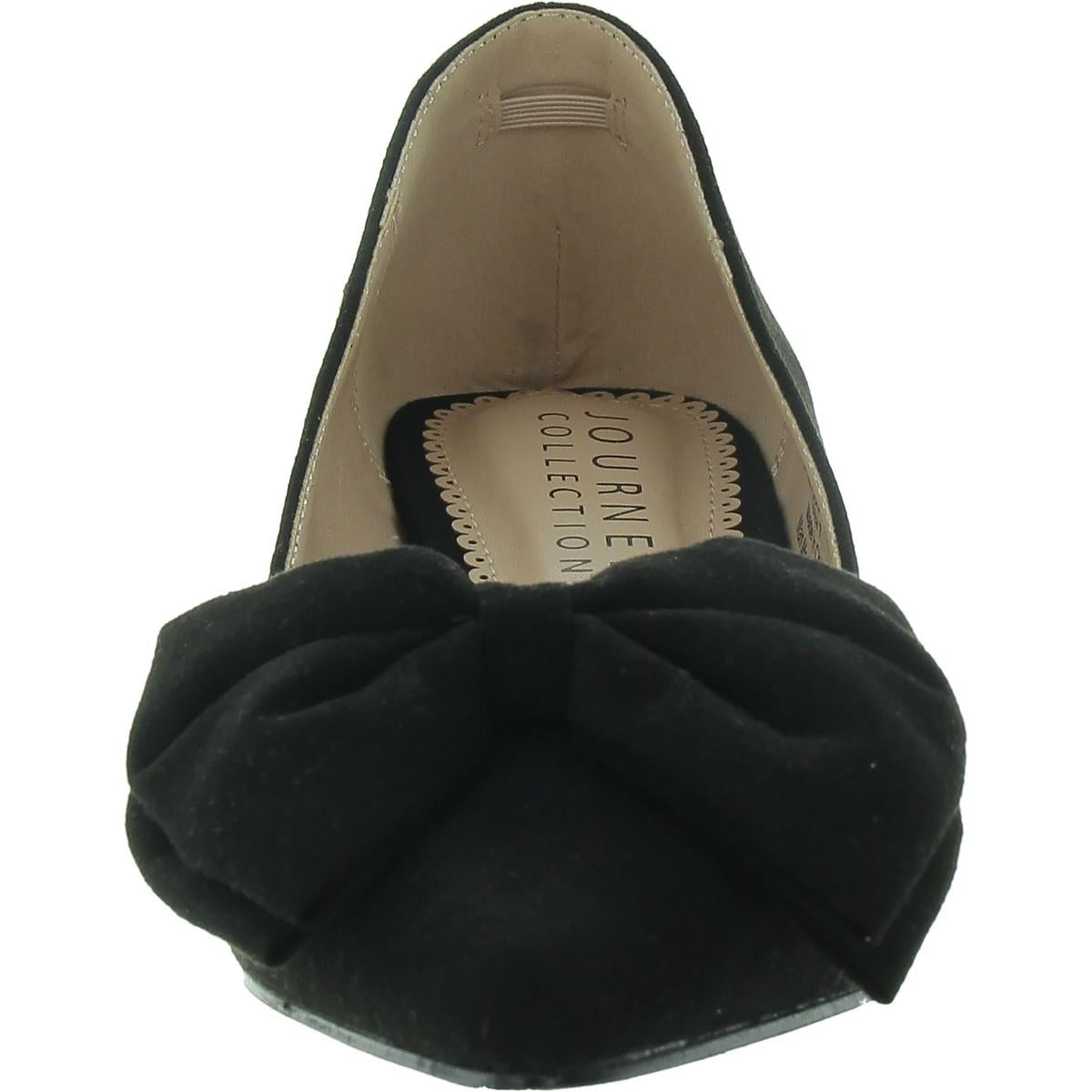 Womens Faux Suede Slip On Kitten Heels