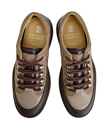 Brunello Cucinelli Men's Laced Shoes In Brown