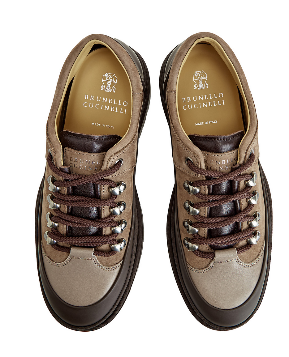 Brunello Cucinelli Men's Laced Shoes In Brown