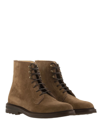 BRUNELLO CUCINELLI MENS ANKLE BOOTS IN DARK BEIGE