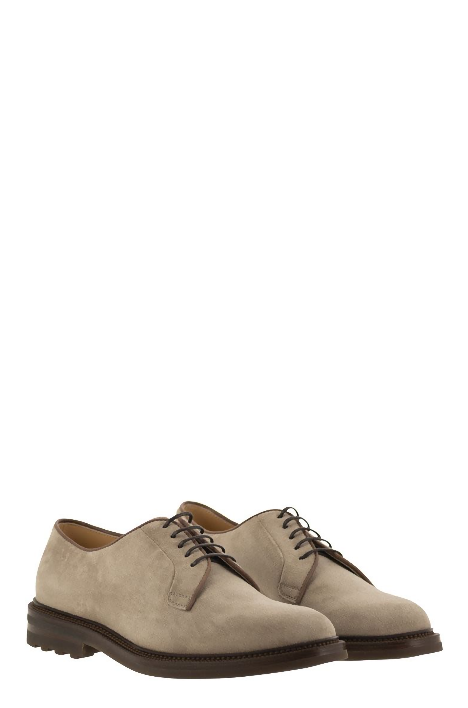 BRUNELLO CUCINELLI MENS SHOES WITH LACES IN LIGHT BEIGE