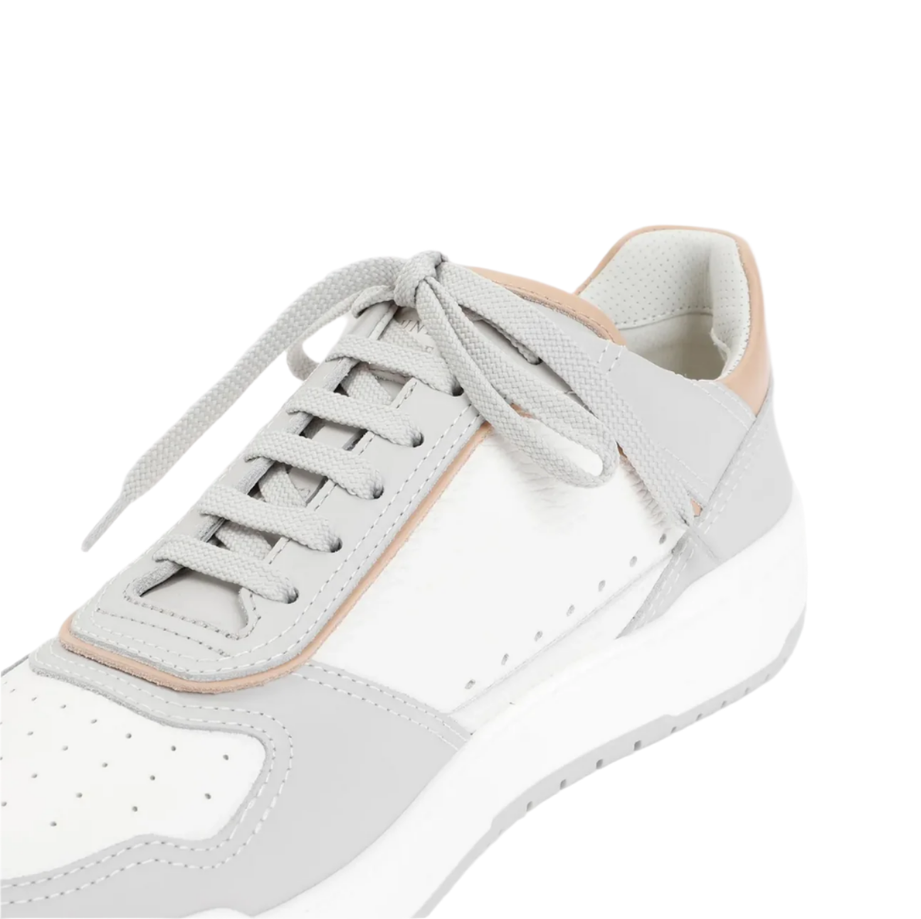 Brunello Cucinelli Leather and Suede Low-Top Sneakers with Perforated Panels
