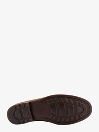 Brunello Cucinelli Mens Suede Tassle Loafers in Chestnut4