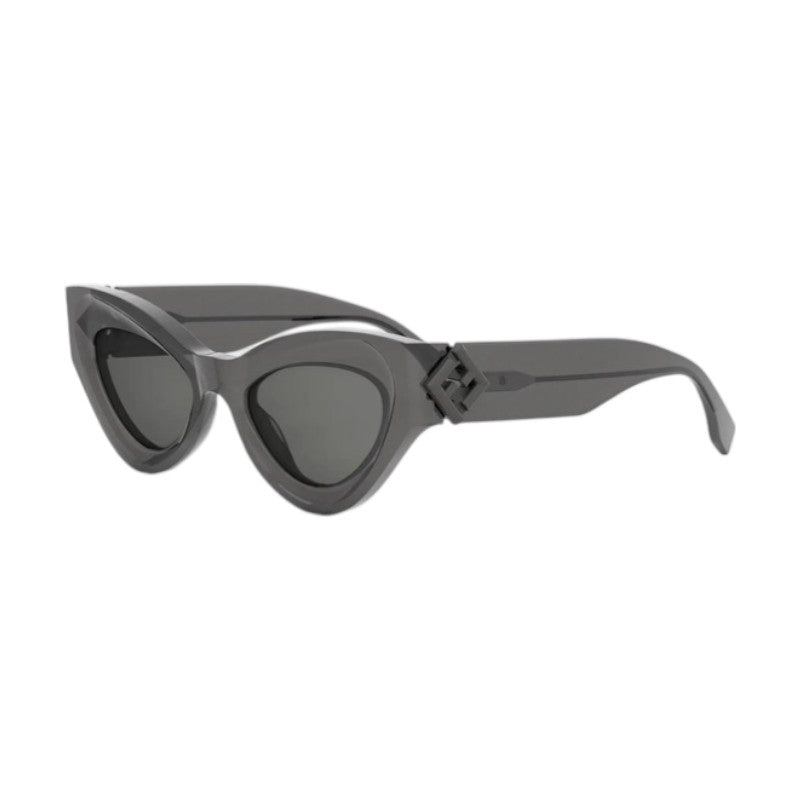 Fendi Fendi Sunglasses Cat Eye Full Rim, Grey Frame and Smoke Lens FE40146I20A