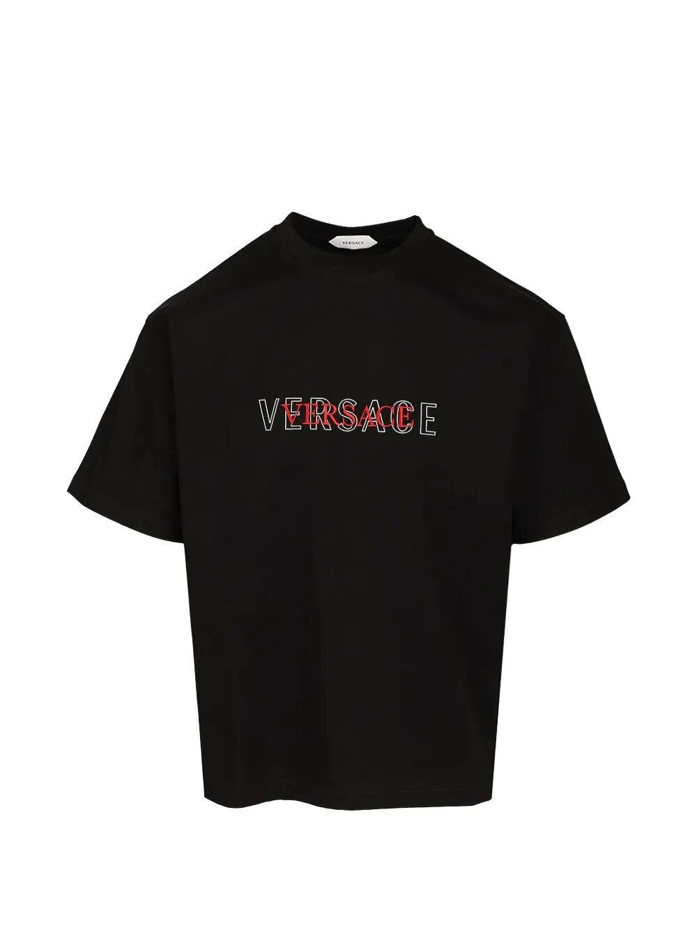 Versace Men T-Shirt With Embroidered Logo