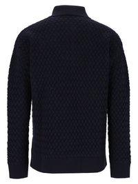 Bottega Veneta Bottega Veneta Men Woven Wool Polo Shirt