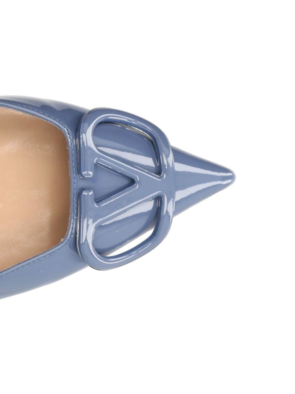 Valentino Garavani Women Vlogo Signature Patent Leather Slingback Pumps